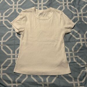 Old Navy White Short Sleeve Crewneck Tee